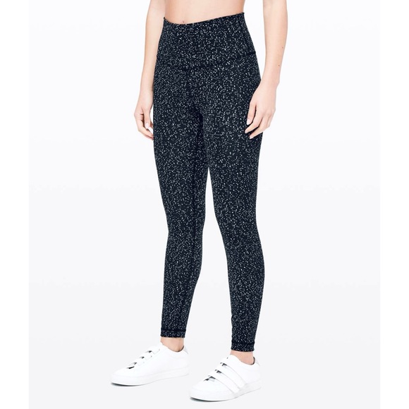 Lululemon Wunder Under Leggings Black High Rise Pants Magnetized Jacquard Size 2 - Picture 8 of 8